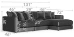 Jackson Furniture - Remington 3 Piece Modular Sectional in Pine - 2245-36-31-76-PINE-MTO - GreatFurnitureDeal