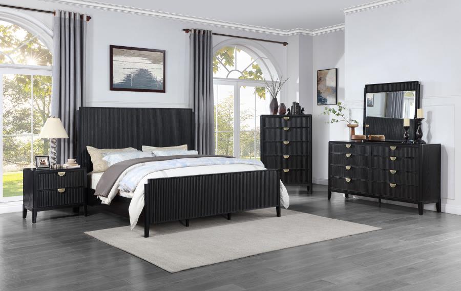 Coaster Furniture - Brookmead 5-Piece King Bedroom Set in Black - 224711KE-S5 - GreatFurnitureDeal