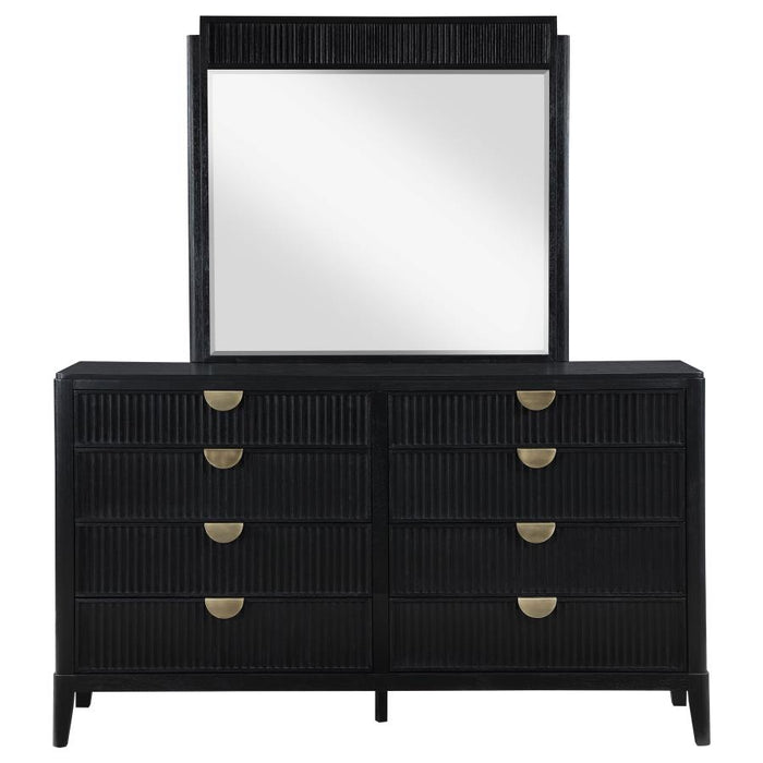 Coaster Furniture - Brookmead 8-Drawer Dresser with Mirror in Black - 224713M - GreatFurnitureDeal