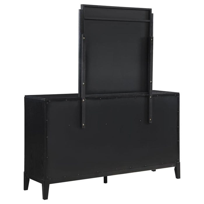 Coaster Furniture - Brookmead 8-Drawer Dresser with Mirror in Black - 224713M - GreatFurnitureDeal