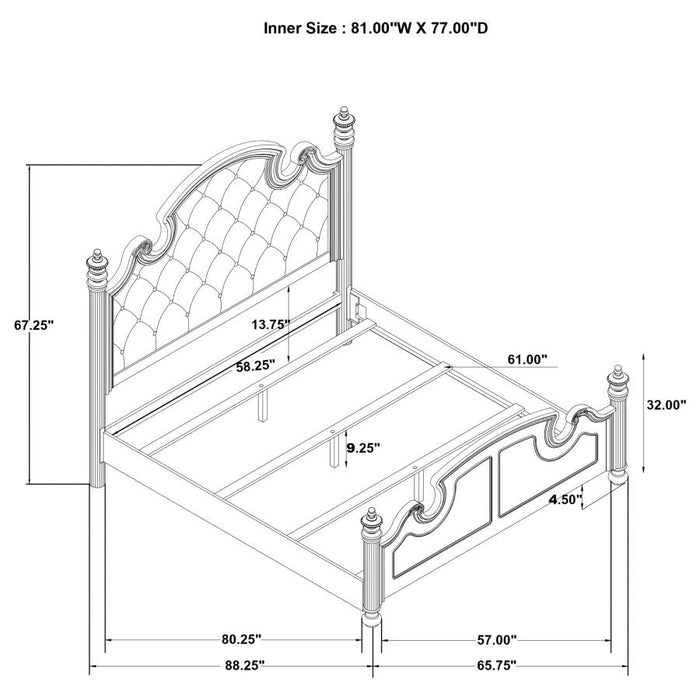 Coaster Furniture - Celina Wood Queen Poster Bed Black - 224761Q - GreatFurnitureDeal