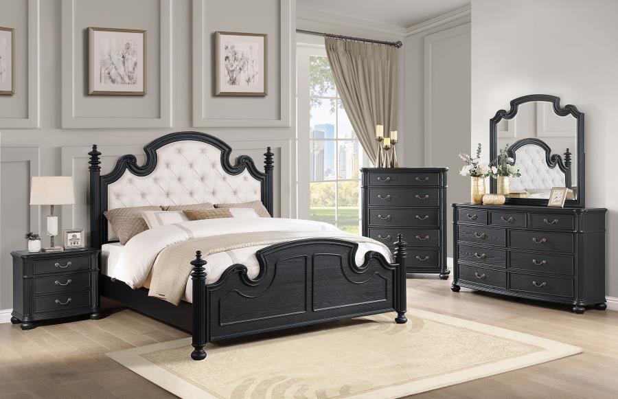 Coaster Furniture - Celina Wood Queen Poster Bed Black - 224761Q - GreatFurnitureDeal
