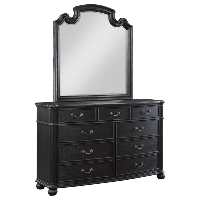 Coaster Furniture - Celina 9-Drawer Dresser with Mirror Black - 224763M - GreatFurnitureDeal