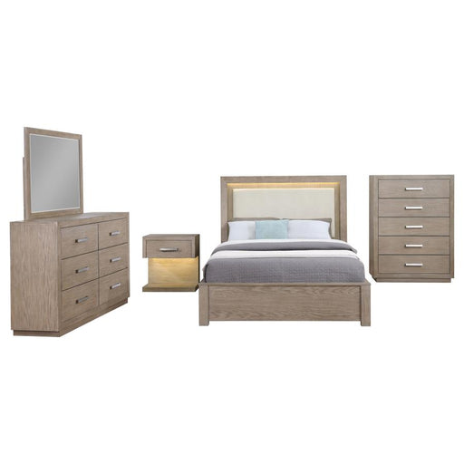 Coaster Furniture - Kenora 5-Piece King Bedroom Set Barley Brown - 224850KE-S5 - GreatFurnitureDeal