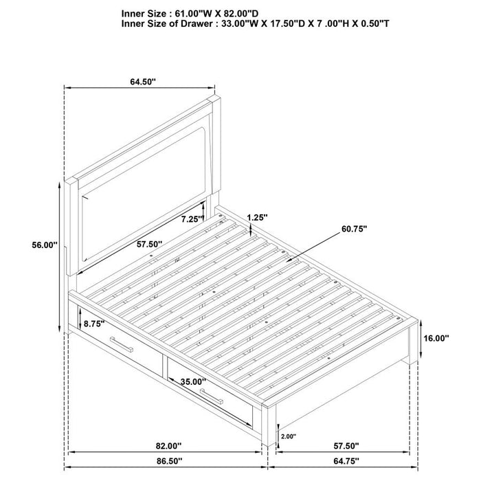 Coaster Furniture - Kenora 4-Piece King Bedroom Set Barley Brown - 224850KE-S4 - GreatFurnitureDeal