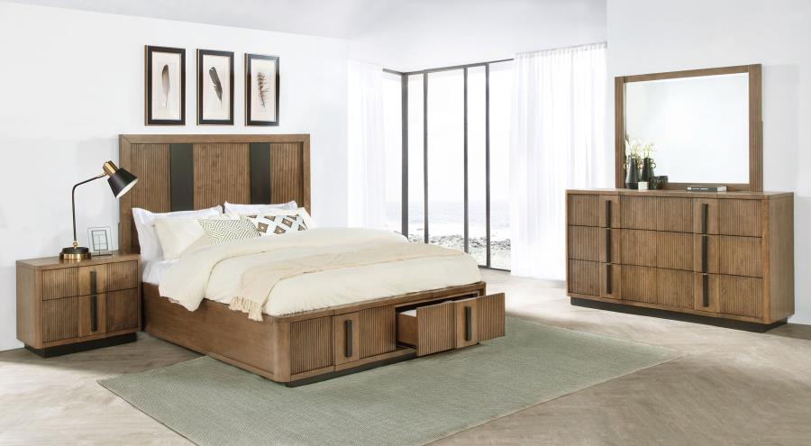 Coaster Furniture - Terrace 4-Piece King Bedroom Set Ash Brown - 224900KE-S4 - GreatFurnitureDeal
