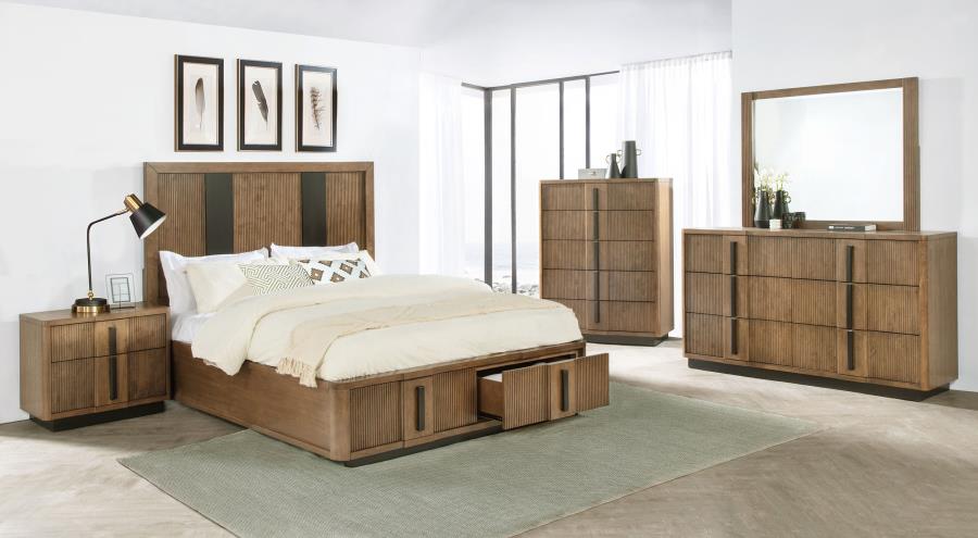 Coaster Furniture - Terrace 4-Piece King Bedroom Set Ash Brown - 224900KE-S4 - GreatFurnitureDeal