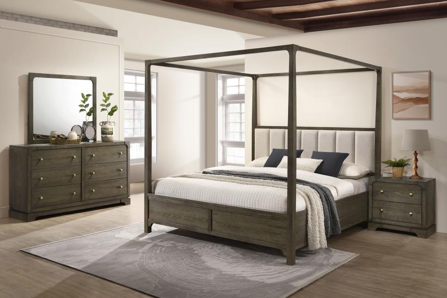 Coaster Furniture - Gran Park 4-Piece Canopy King Bedroom Set Dark Cocoa - 224931KE-S4 - GreatFurnitureDeal