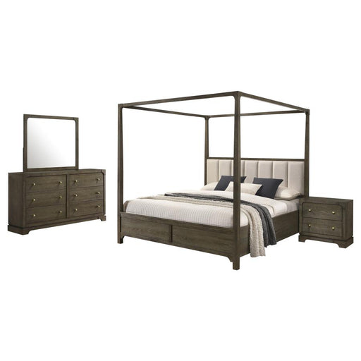 Coaster Furniture - Gran Park 4-Piece Canopy Queen Bedroom Set Dark Cocoa - 224931Q-S4 - GreatFurnitureDeal