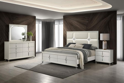Coaster Furniture - Olivia 5-Piece Queen Bedroom Set in Pearl White - 224951Q-S5 - GreatFurnitureDeal