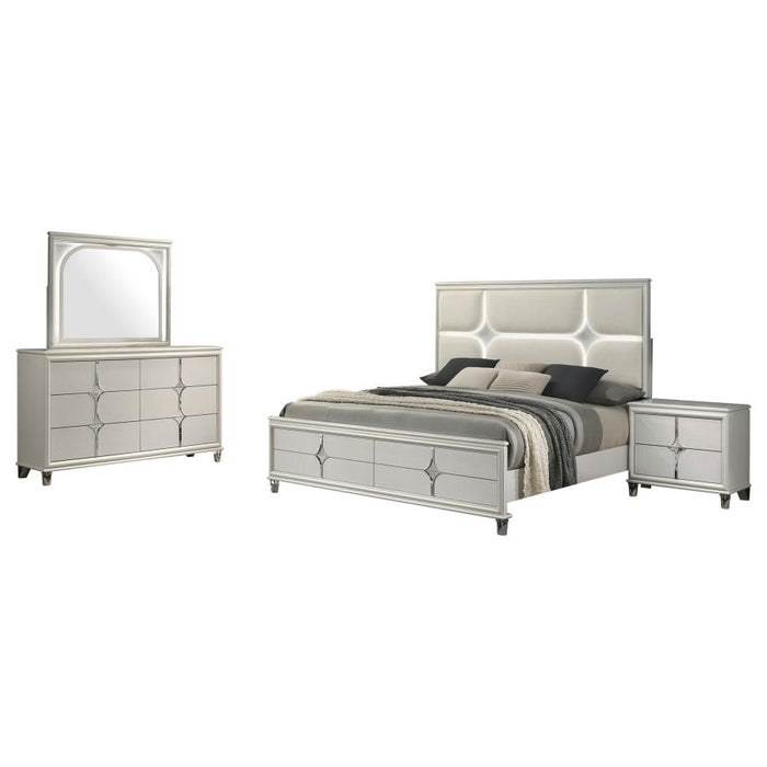 Coaster Furniture - Olivia 5-Piece Queen Bedroom Set in Pearl White - 224951Q-S5 - GreatFurnitureDeal