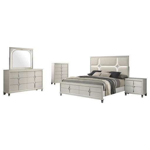 Coaster Furniture - Olivia 5-Piece Queen Bedroom Set in Pearl White - 224951Q-S5 - GreatFurnitureDeal