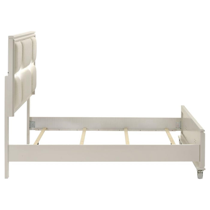 Coaster Furniture - Olivia Queen Panel Bed LED Headboard in Pearl White - 224951Q - GreatFurnitureDeal