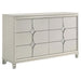 Coaster Furniture - Olivia 6-Drawer Dresser and LED Mirror Pearl White - 224953M - GreatFurnitureDeal