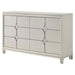 Coaster Furniture - Olivia 6-Drawer Dresser and LED Mirror Pearl White - 224953M - GreatFurnitureDeal