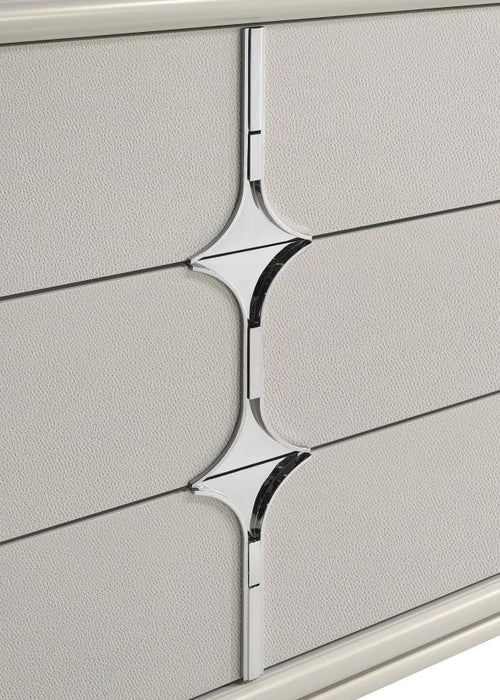 Coaster Furniture - Olivia 6-Drawer Dresser Cabinet Pearl White - 224953 - GreatFurnitureDeal