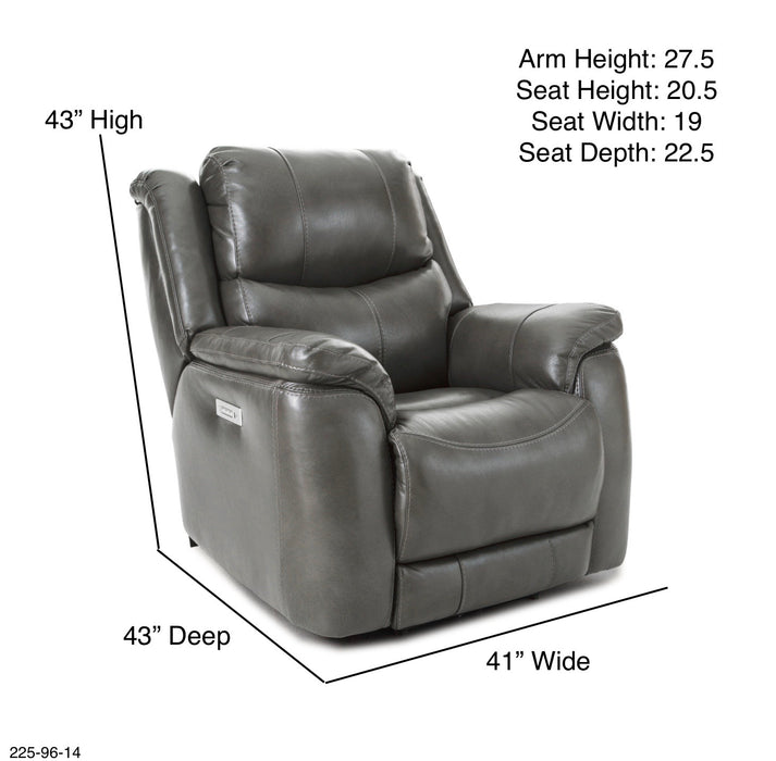 Motion Ease - Idris Zero Gravity Wall Saver Recliner in Grey - 225-96-14 - GreatFurnitureDeal