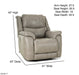 Motion Ease - Idris Zero Gravity Wall Saver Recliner in Mushroom - 225-96-17 - GreatFurnitureDeal