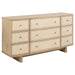 Coaster Furniture - Kailani 9-Drawer Dresser and Mirror in Beige Oak - 225043M - GreatFurnitureDeal