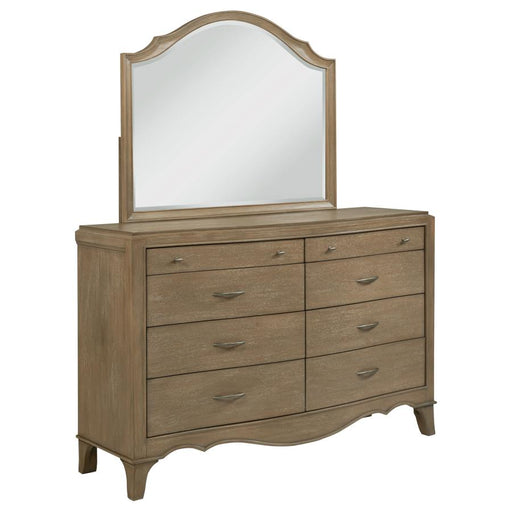 Coaster Furniture - Revello 8-Drawer Bedroom Dresser with Mirror Washed Mango - 225053M - GreatFurnitureDeal