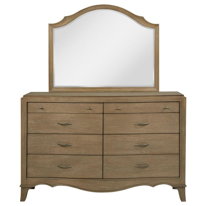 Coaster Furniture - Revello 8-Drawer Bedroom Dresser with Mirror Washed Mango - 225053M - GreatFurnitureDeal