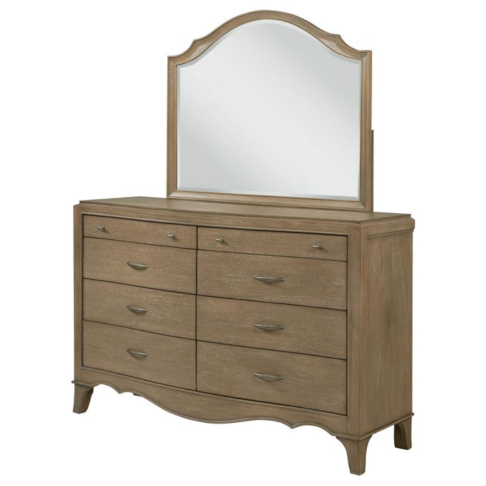 Coaster Furniture - Revello 8-Drawer Bedroom Dresser with Mirror Washed Mango - 225053M - GreatFurnitureDeal