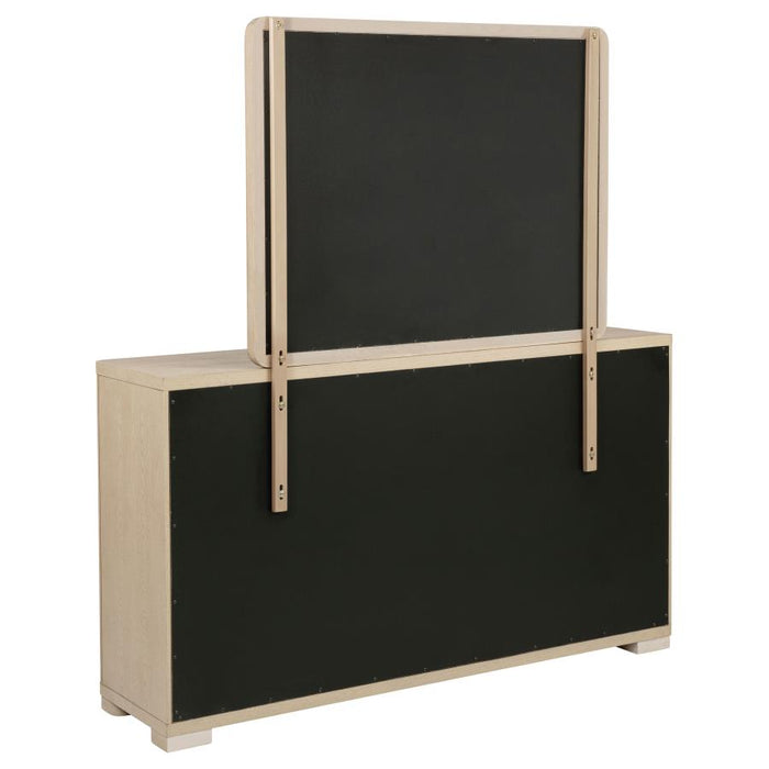 Coaster Furniture - Ladera 6-Drawer Bedroom Dresser and Mirror Light Elm - 225083M - GreatFurnitureDeal