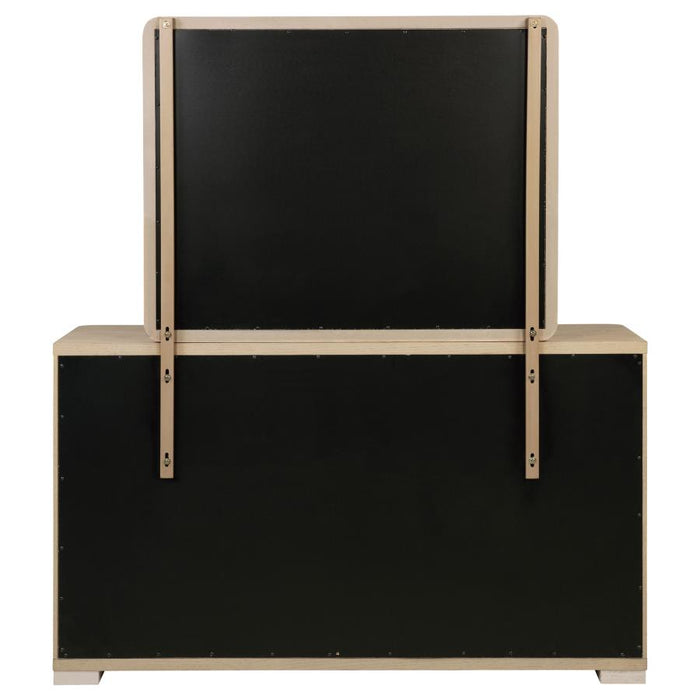 Coaster Furniture - Ladera 6-Drawer Bedroom Dresser and Mirror Light Elm - 225083M - GreatFurnitureDeal