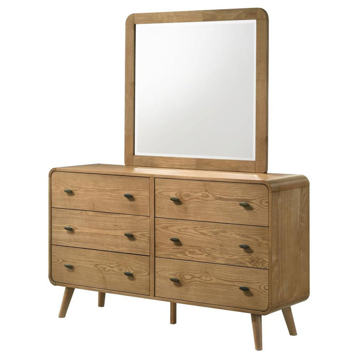 Coaster Furniture - Robyn Dresser and Mirror Light Ash - 225093M - GreatFurnitureDeal