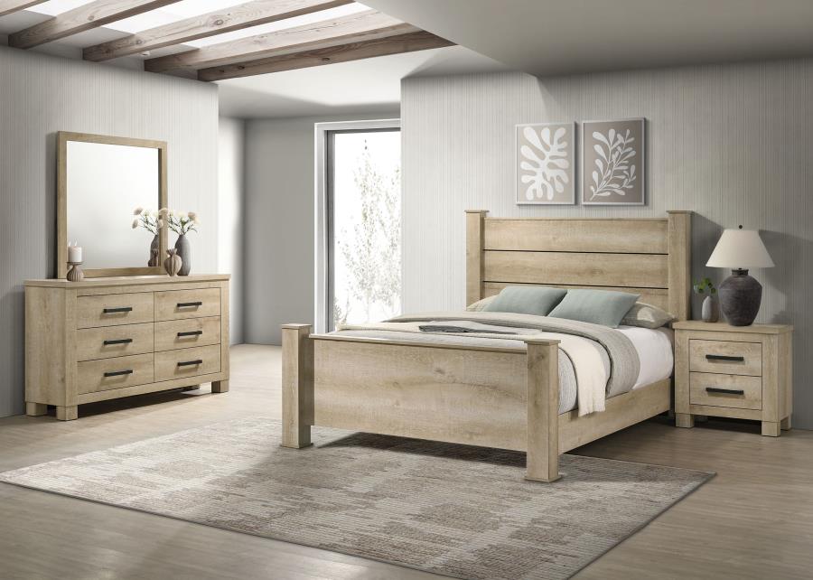 Coaster Furniture - Oakglen 4-Piece Queen Bedroom Set in Weathered Oak - 225101Q-S4 - GreatFurnitureDeal