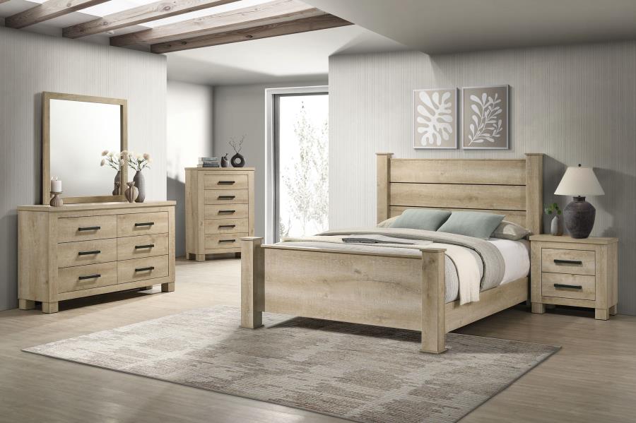 Coaster Furniture - Oakglen 5-Piece California King Bedroom Set in Weathered Oak - 225101KW-S5 - GreatFurnitureDeal