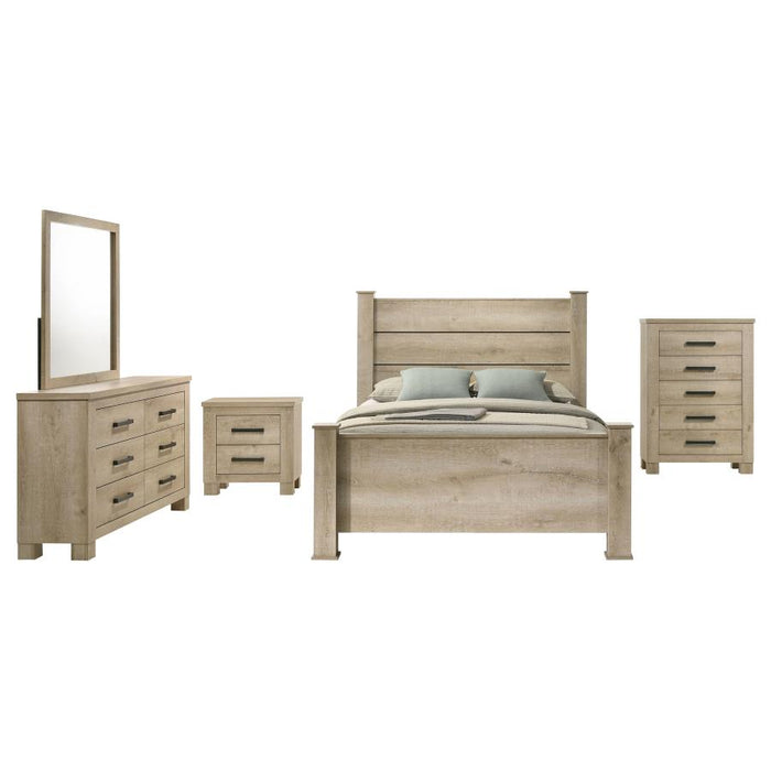 Coaster Furniture - Oakglen 5-Piece Queen Bedroom Set in Weathered Oak - 225101Q-S5 - GreatFurnitureDeal