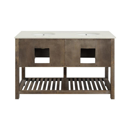 Coast To Coast - Cayhill Distressed Brown 2 Drawer Double Vanity Sink - 30449 - GreatFurnitureDeal