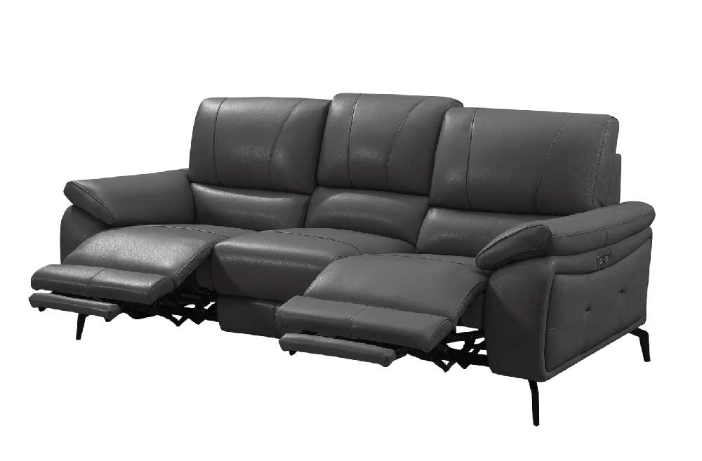 ESF Furniture - 2934 Sofa w/ 2 Electric Recliner in Dark Grey - 29343DARK GREY - GreatFurnitureDeal