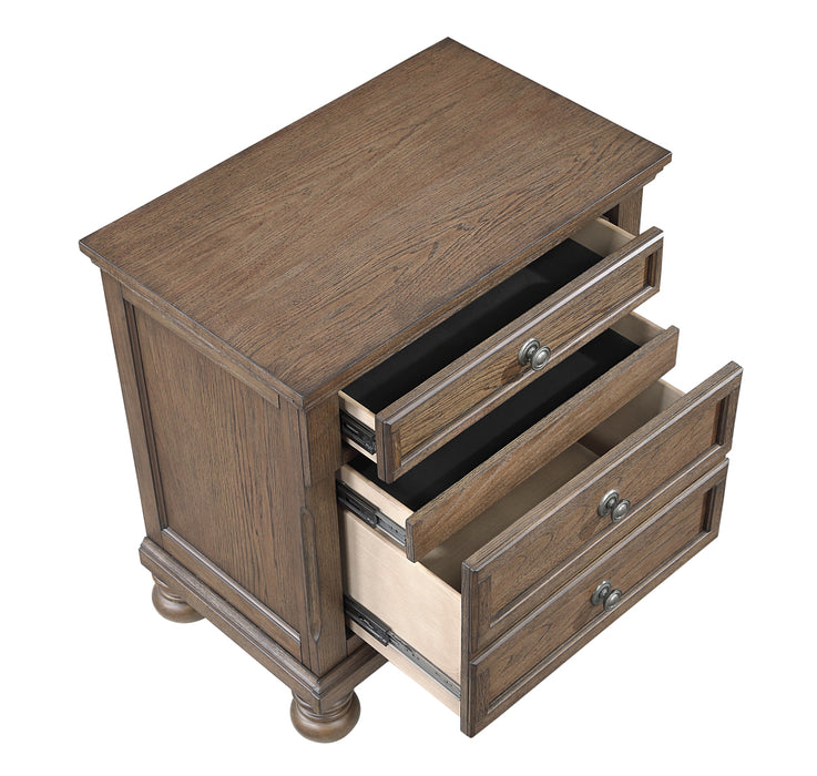 Homelegance - Bethel 3 Piece California King Bedroom Set in Wire Brushed Antique Brown - 2259KBR-1CK*3 - GreatFurnitureDeal