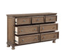 Homelegance - Bethel 4 Piece Queen Bedroom Set in Wire Brushed Antique Brown - 2259BR-1*4 - GreatFurnitureDeal
