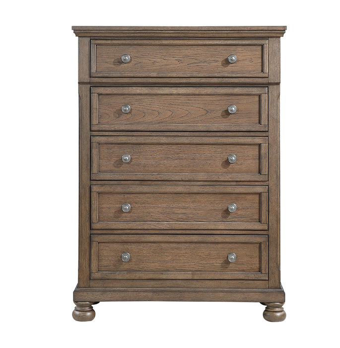 Homelegance - Bethel 5 Piece King Bedroom Set in Wire Brushed Antique Brown - 2259KBR-1EK*9 - GreatFurnitureDeal
