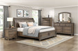 Homelegance - Bethel Queen Platform Bed with Footboard Storage in Wire Brushed Antique Brown - 2259BR-1* - GreatFurnitureDeal