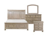 Homelegance - Bethel California King Platform Bed with Footboard Storage in Wire Brushed Gray - 2259KGY-1CK* - GreatFurnitureDeal