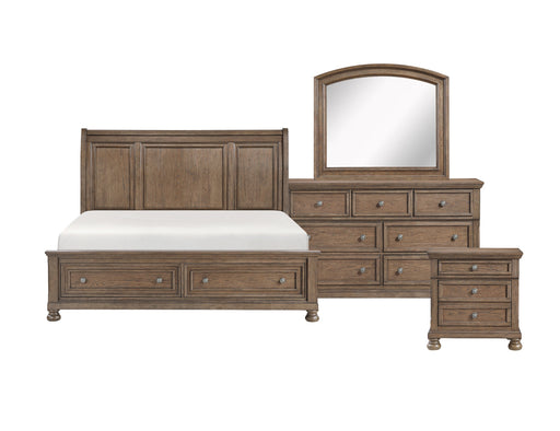 Homelegance - Bethel 4 Piece California King Bedroom Set in Wire Brushed Antique Brown - 2259KBR-1CK*4 - GreatFurnitureDeal