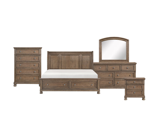 Homelegance - Bethel 5 Piece Queen Bedroom Set in Wire Brushed Antique Brown - 2259BR-1*9 - GreatFurnitureDeal