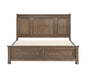 Homelegance - Bethel King Platform Bed with Footboard Storage in Wire Brushed Antique Brown - 2259KBR-1EK* - GreatFurnitureDeal