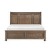 Homelegance - Bethel King Platform Bed with Footboard Storage in Antique Brown - 2259KBR-1EK - GreatFurnitureDeal