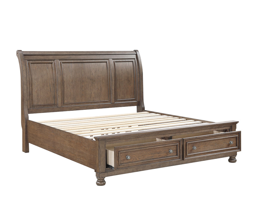 Homelegance - Bethel 5 Piece California King Bedroom Set in Wire Brushed Antique Brown - 2259KBR-1CK*9 - GreatFurnitureDeal
