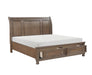 Homelegance - Bethel 5 Piece Queen Bedroom Set in Wire Brushed Antique Brown - 2259BR-1*9 - GreatFurnitureDeal