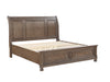 Homelegance - Bethel Queen Platform Bed with Footboard Storage in Wire Brushed Antique Brown - 2259BR-1* - GreatFurnitureDeal