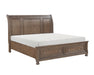 Homelegance - Bethel 5 Piece California King Bedroom Set in Wire Brushed Antique Brown - 2259KBR-1CK*9 - GreatFurnitureDeal