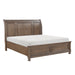 Homelegance - Bethel King Platform Bed with Footboard Storage in Antique Brown - 2259KBR-1EK - GreatFurnitureDeal