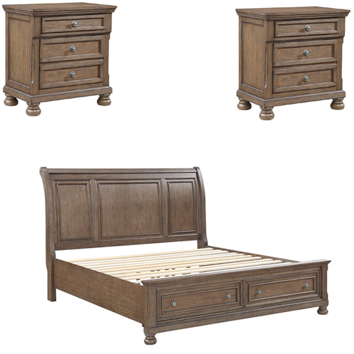 Homelegance - Bethel 3 Piece King Bedroom Set in Antique Brown - 2259KBR-1EK-3SET - GreatFurnitureDeal