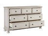 Homelegance - Bethel Dresser and Mirror in Wire Brushed White - 2259W-5-2259W-6 - GreatFurnitureDeal